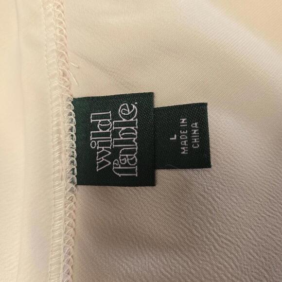 Women's Satin Lace Trim Midi Skirt | Wild Fable | Large - Picture 6 of 9